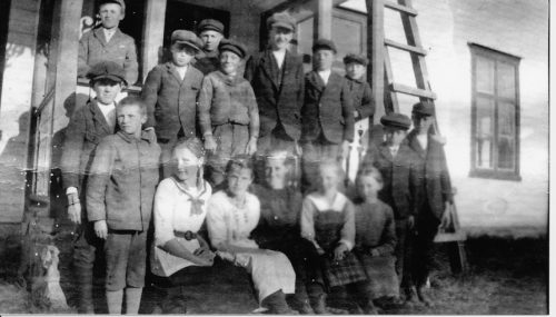 Skolebilde fra Mona skole ca 1920. 