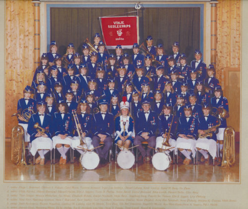 Vinje skolekorps i 1983. 